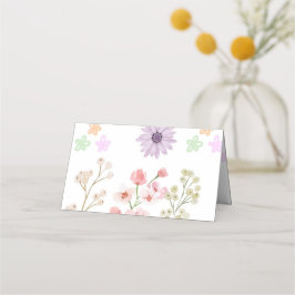 Bloemenzaadpapier vouwtafel Kaart - Place Card Plaatskaartje