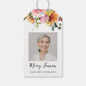 Bloemenzaadzakje Herdenking Funeral  Cadeaulabel (Achterkant)