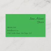 bloemenzaak visitekaartje (Achterkant)