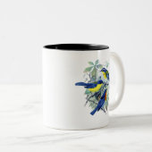  Bloemenzangvogels Kleding en geschenken Tweekleurige Koffiemok (Voorkant rechts)