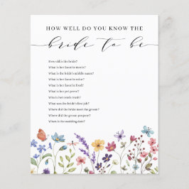 Bloemenzomer Hoe goed ken je de bruid om te zijn