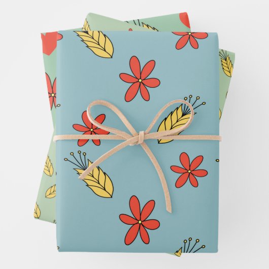 Bloemenzomer.Romance van de zomerhitte Inpakpapier Vel (In situ)