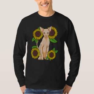 Bloemenzon Sphynx Kat Liefhebber T-shirt