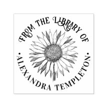 Bloemenzonnekleur #2B Ronde bibliotheekboeknaam