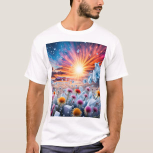 bloemenzonsondergang t-shirt