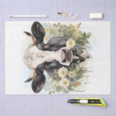 Bloemenzuivelfabriek Koe Holstein Friesian Waterve Tissuepapier (Craft)