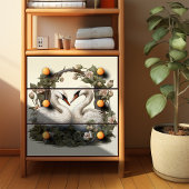 Bloemenzwanen  Shabby Chic Decoupage Tissuepapier