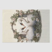 Bloemenzwanen  Shabby Chic Decoupage Tissuepapier (Voorkant)