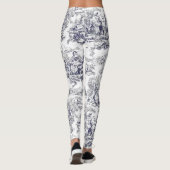  bloemenzwart toile de jouy leggings (Achterkant)