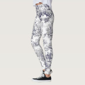  bloemenzwart toile de jouy leggings (Links)