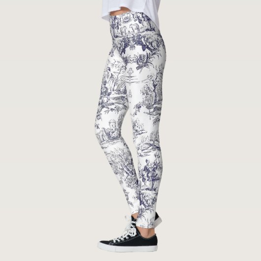  bloemenzwart toile de jouy leggings (Links)