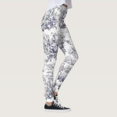  bloemenzwart toile de jouy leggings (Rechts)
