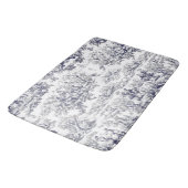 bloemenzwart toile de jouy monogram badmat (Gekanteld)