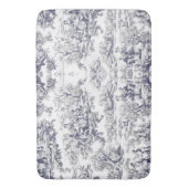 bloemenzwart toile de jouy monogram badmat (Voorkant Verticaal)