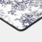 bloemenzwart toile de jouy monogram bureaumat (Hoek)