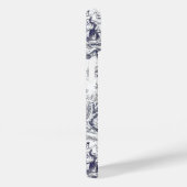  bloemenzwart toile de jouy monogram Case-Mate iPhone case (Achterkant / Rechts)