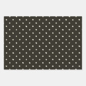 bloemenzwart toile de jouy monogram inpakpapier vel (Voorkant 2)