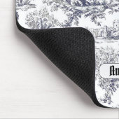  bloemenzwart toile de jouy monogram muismat (Hoek)