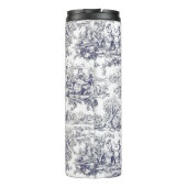  bloemenzwart toile de jouy monogram thermosbeker (Achterkant)