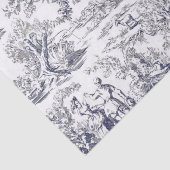 bloemenzwart toile de jouy monogram tissuepapier (Detail)