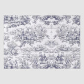 bloemenzwart toile de jouy monogram tissuepapier (Voorkant)