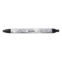  bloemenzwart toile de jouy monogram