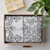 bloemephemera ontkoppelingspatroon tissuepapier (Geschenk)