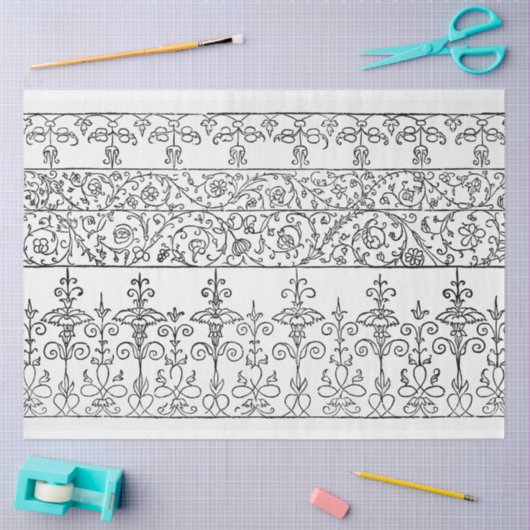 bloemephemera ontkoppelingspatroon tissuepapier (Craft)