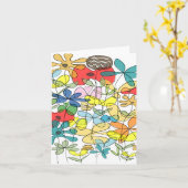 Bloemerkaart - collage kaart (Gele Bloem)