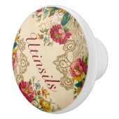   bloemetjes en kantjes keramische knop (Rechts)