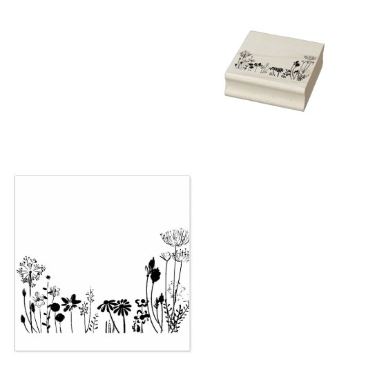  bloemetjes Rubber Stamp Rubberstempel (Gestempeld)