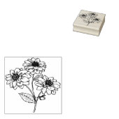 bloemetjes Rubber Stamp Rubberstempel (Gestempeld)