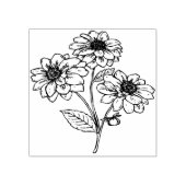 bloemetjes Rubber Stamp Rubberstempel (Afrduk)
