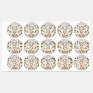 bloemetjesbehang van William Morris (1879) Labels