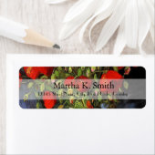 bloemetjesmerken. Rode papaver Etiket (Insitu)