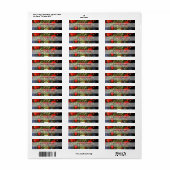 bloemetjesmerken. Rode papaver Etiket (Full Sheet)