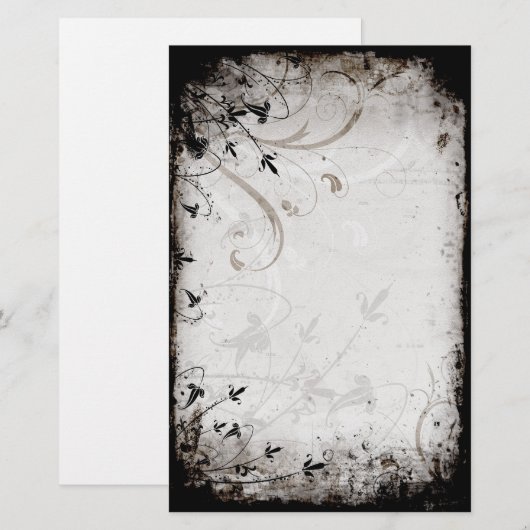  bloemetjespapier briefpapier (Voorkant / Achterkant)