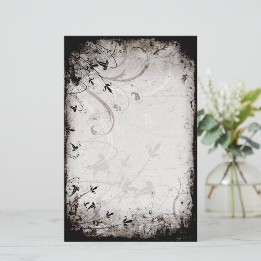  bloemetjespapier briefpapier (Staand voorkant)