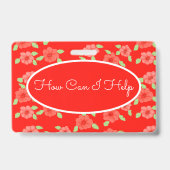 bloemetjesprint badge (Achterkant)