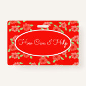 bloemetjesprint badge (Achterkant)