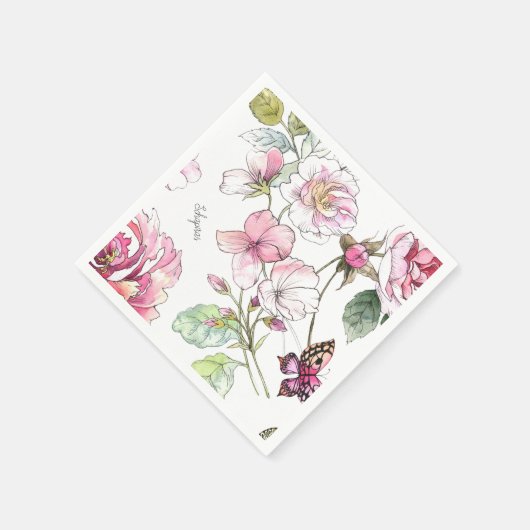 bloemetjesservet servet (Hoek)