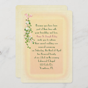 bloemetjestak op zacht geel bruiloft Hernieuwde br Kaart