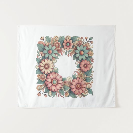 bloemetjeswandtapijt wandkleed (Voorkant (horizontaal))