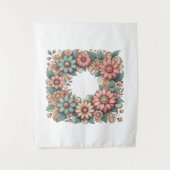 bloemetjeswandtapijt wandkleed (Voorkant)