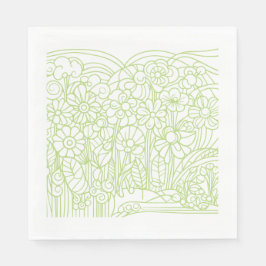 Bloemetuin Groen Servet