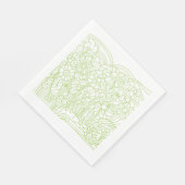 Bloemetuin Groen Servet (Hoek)