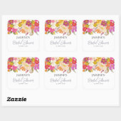 Bloemetuin Zomer Bruiloft Bridal Shower    Vierkante Sticker (Vel)