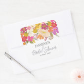 Bloemetuin Zomer Bruiloft Bridal Shower    Vierkante Sticker (Envelop)