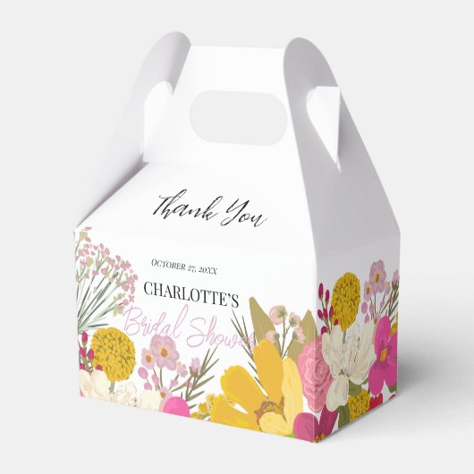 Bloemetuin Zomer Bruiloft Dank Je Bedankdoosjes (Voorkant Zijde)