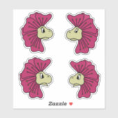 Bloemexpressies gezichten sticker (Vel)